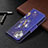 Coque Portefeuille Papillon Livre Cuir Etui Clapet L07 pour Apple iPhone 13 Bleu Royal Petit