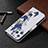 Coque Portefeuille Papillon Livre Cuir Etui Clapet L07 pour Apple iPhone 14 Pro Max Blanc Petit