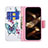 Coque Portefeuille Papillon Livre Cuir Etui Clapet L07 pour Apple iPhone 14 Pro Rose Petit