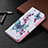 Coque Portefeuille Papillon Livre Cuir Etui Clapet L07 pour Apple iPhone 14 Pro Rose Petit