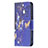 Coque Portefeuille Papillon Livre Cuir Etui Clapet L07 pour Apple iPhone 15 Plus Bleu Royal Petit