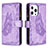 Coque Portefeuille Papillon Livre Cuir Etui Clapet L08 pour Apple iPhone 13 Pro Max Violet