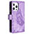 Coque Portefeuille Papillon Livre Cuir Etui Clapet L08 pour Apple iPhone 13 Pro Max Violet Petit