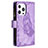 Coque Portefeuille Papillon Livre Cuir Etui Clapet L08 pour Apple iPhone 14 Pro Max Violet Petit