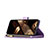 Coque Portefeuille Papillon Livre Cuir Etui Clapet L08 pour Apple iPhone 14 Pro Max Violet Petit