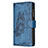 Coque Portefeuille Papillon Livre Cuir Etui Clapet L08 pour Apple iPhone 15 Bleu Petit