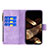 Coque Portefeuille Papillon Livre Cuir Etui Clapet L08 pour Apple iPhone 15 Violet Petit