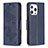 Coque Portefeuille Papillon Livre Cuir Etui Clapet L09 pour Apple iPhone 13 Pro Bleu