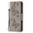 Coque Portefeuille Papillon Livre Cuir Etui Clapet L09 pour Apple iPhone 13 Pro Max Gris Fonce Petit