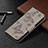 Coque Portefeuille Papillon Livre Cuir Etui Clapet L09 pour Apple iPhone 13 Pro Max Gris Fonce Petit