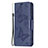 Coque Portefeuille Papillon Livre Cuir Etui Clapet L09 pour Apple iPhone 14 Plus Bleu Petit