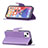 Coque Portefeuille Papillon Livre Cuir Etui Clapet L09 pour Apple iPhone 14 Plus Violet Petit