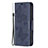 Coque Portefeuille Papillon Livre Cuir Etui Clapet L09 pour Apple iPhone 14 Pro Bleu Petit