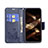 Coque Portefeuille Papillon Livre Cuir Etui Clapet L09 pour Apple iPhone 14 Pro Bleu Petit