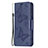 Coque Portefeuille Papillon Livre Cuir Etui Clapet L09 pour Apple iPhone 15 Bleu Petit