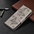 Coque Portefeuille Papillon Livre Cuir Etui Clapet L09 pour Apple iPhone 15 Gris Petit