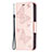 Coque Portefeuille Papillon Livre Cuir Etui Clapet L09 pour Apple iPhone 15 Plus Rose Petit