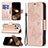 Coque Portefeuille Papillon Livre Cuir Etui Clapet L09 pour Apple iPhone 15 Pro Max Rose Petit