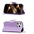 Coque Portefeuille Papillon Livre Cuir Etui Clapet L09 pour Apple iPhone 15 Pro Max Violet Petit