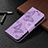 Coque Portefeuille Papillon Livre Cuir Etui Clapet L09 pour Apple iPhone 15 Pro Max Violet Petit