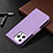 Coque Portefeuille Papillon Livre Cuir Etui Clapet L09 pour Apple iPhone 15 Pro Max Violet Petit