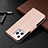 Coque Portefeuille Papillon Livre Cuir Etui Clapet L09 pour Apple iPhone 15 Pro Rose Petit