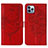 Coque Portefeuille Papillon Livre Cuir Etui Clapet L10 pour Apple iPhone 13 Pro Max Rouge