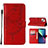 Coque Portefeuille Papillon Livre Cuir Etui Clapet L10 pour Apple iPhone 13 Rouge