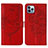 Coque Portefeuille Papillon Livre Cuir Etui Clapet L10 pour Apple iPhone 14 Pro Max Rouge