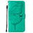 Coque Portefeuille Papillon Livre Cuir Etui Clapet L10 pour Apple iPhone 14 Pro Max Vert Petit