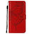 Coque Portefeuille Papillon Livre Cuir Etui Clapet L10 pour Apple iPhone 14 Pro Rouge Petit