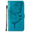 Coque Portefeuille Papillon Livre Cuir Etui Clapet L10 pour Apple iPhone 15 Bleu Petit