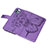 Coque Portefeuille Papillon Livre Cuir Etui Clapet L10 pour Apple iPhone 15 Pro Max Violet Clair Petit