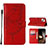 Coque Portefeuille Papillon Livre Cuir Etui Clapet L10 pour Apple iPhone 15 Rouge