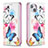 Coque Portefeuille Papillon Livre Cuir Etui Clapet pour Apple iPhone 13 Mini Rose