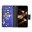 Coque Portefeuille Papillon Livre Cuir Etui Clapet pour Apple iPhone 14 Pro Bleu Royal Petit