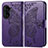 Coque Portefeuille Papillon Livre Cuir Etui Clapet pour Asus ZenFone 10 Violet