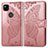 Coque Portefeuille Papillon Livre Cuir Etui Clapet pour Google Pixel 4a Or Rose