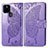 Coque Portefeuille Papillon Livre Cuir Etui Clapet pour Google Pixel 5 Violet Clair