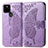 Coque Portefeuille Papillon Livre Cuir Etui Clapet pour Google Pixel 5a 5G Violet Clair