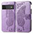 Coque Portefeuille Papillon Livre Cuir Etui Clapet pour Google Pixel 6 Pro 5G Violet Clair