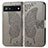 Coque Portefeuille Papillon Livre Cuir Etui Clapet pour Google Pixel 6a 5G Gris