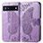 Coque Portefeuille Papillon Livre Cuir Etui Clapet pour Google Pixel 6a 5G Violet Clair