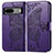 Coque Portefeuille Papillon Livre Cuir Etui Clapet pour Google Pixel 7a 5G Violet