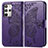 Coque Portefeuille Papillon Livre Cuir Etui Clapet pour HTC U23 5G Violet