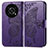 Coque Portefeuille Papillon Livre Cuir Etui Clapet pour Huawei Enjoy 50 Pro Violet