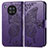 Coque Portefeuille Papillon Livre Cuir Etui Clapet pour Huawei Honor 50 Lite Violet