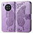 Coque Portefeuille Papillon Livre Cuir Etui Clapet pour Huawei Honor 50 Lite Violet Clair