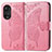 Coque Portefeuille Papillon Livre Cuir Etui Clapet pour Huawei Honor 50 Pro 5G Rose Rouge