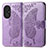 Coque Portefeuille Papillon Livre Cuir Etui Clapet pour Huawei Honor 50 SE 5G Violet Clair